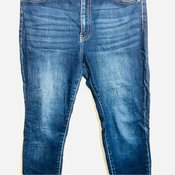 KanCan Dark Wash High Rise Stacked Waist Frayed Ankle Skinny Jeans 29 Women’s - Picture 4 of 13